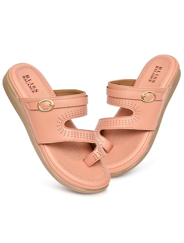 Image of Extra Soft Women's Comfortable Highcushioned Doctor Slippers|Flip-Flops Fashionable Casual & Stylish|Lightweight & Breathable Chappals|Outdoor Sandals Ladies&GirlsBB946