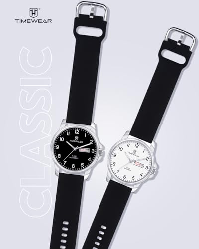 TIMEWEAR Analog, Day Date Functioning, Strap Watch for Men, Off-white, Mens Standard, Classic