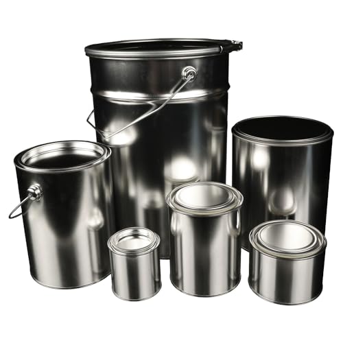 AllorA Leerdose, Blechdose, Farbdose, Lackdose - aus Weißblech - zur Abfüllung von Lacken & Farben (inkl. Deckel) (1 Liter (korrosionsgeschützt))