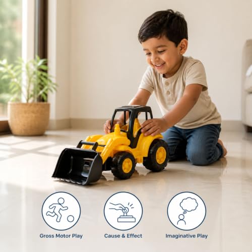 Image of Loader Interactive Construction Vehicle Toy for Kids with Front Loader Bucket Action Durable Design for Boys and Girls Ages 3+