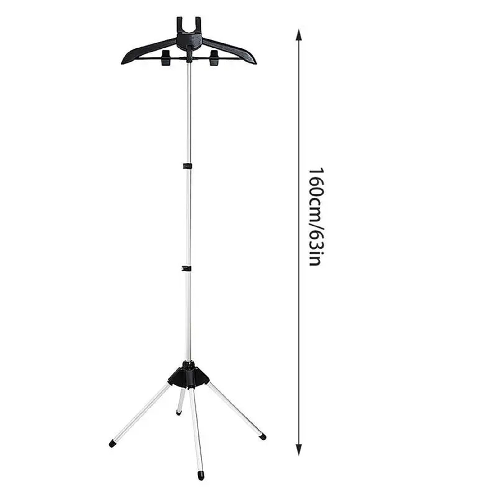 Poggia Ferro da Stiro Supporto for ASSE da Stiro Ferro Appendiabiti Portatile Porta Abiti Pieghevole for Vestiti(Black)