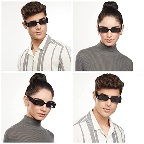 Image of Unisex Stylish Round Sunglasses | TAC Polarized Lens | 100% UV Protection | Men & Women Driving Bikes, Outdoor Sports, Hiking & Travel Eyewear (black sunglass)