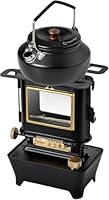 Thous Winds Petroleum Laterne Outdoor & 0.6L Edelstahl Camping Wasserkocher, Schwarz