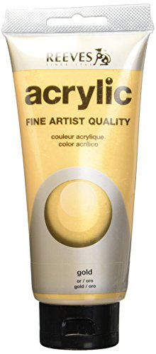 REEVES Acrylfarbe Acrylic, hohe Pigmentierung, 75ml Tube - Gold