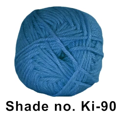 Image of VCR Classic Blue Yarn, 100 Grams Hank, 190 Meters Length, Acrylic Ball for Crochet and Knitting, Soft Crosia Threads, Pack of 1 Yarn, Suitable for DIY Crafts
