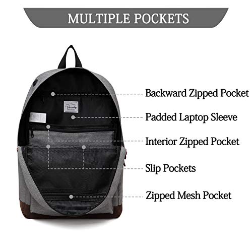 Backpack for Men and Women, VASCHY School Backpack, Laptop Backpack, Leisure Backpack