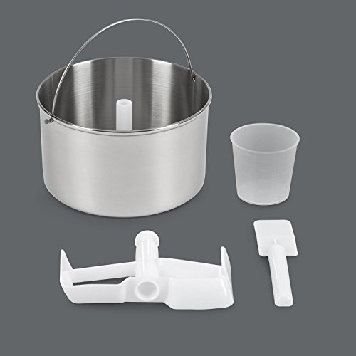 Klarstein Vanilla Sky Family - Eismaschine, Eisbereiter, Speiseeismaschine, Kühlhaltefunktion, LED-Display, Timer, Edelstahl, einfache Reinigung, 250 Watt, 2,5 Liter Fassungsvermögen, Schwarz – Bild 8