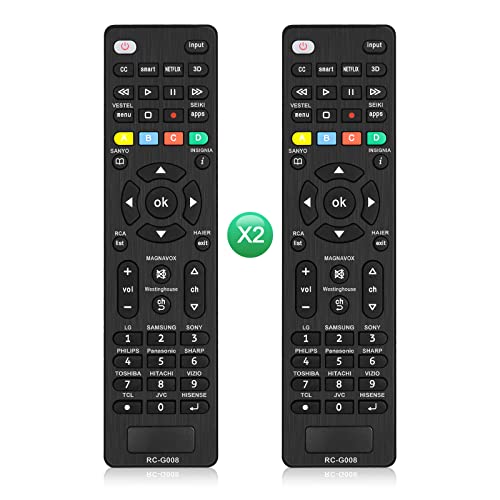 2 PCS Universal TV Remote Control Compatible with Insignia,for LG,for