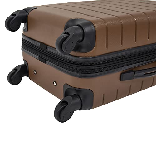 Image of Wrangler Smart Spinner Hardside Luggage, 22-Inch Carry-On, Toffee