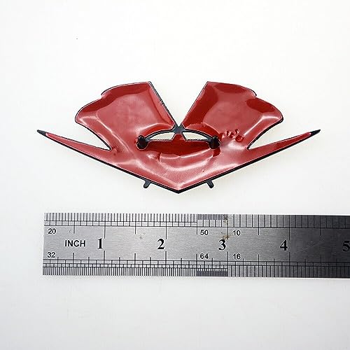 Image of 2Pc 1962 1963 Chevy Impala Belair Front Fender Emblem 3D Badge Flags Pair 327 409 Corvette Replacement for Corvette (Silver Black Red)