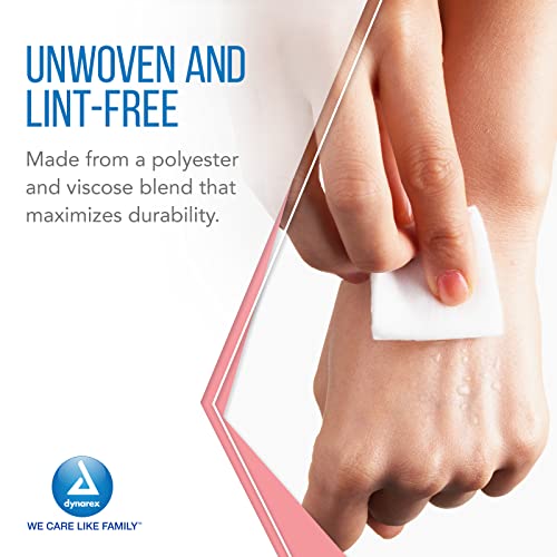 Dynarex Non-Woven Sponges, Non-Sterile Gauze, 2X2 And 4 Ply, Perfect For Facial Needs, Skin Treatment, & Wound Care, Made From Highly Absorbent Materials, 1 Sleeve Of 200 #TOP2
