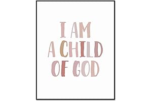 I Am A Child of God Nursery Room Decor, Children's Wall Art,...