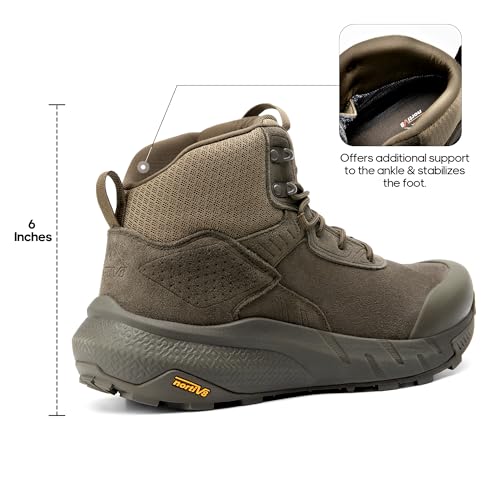 Image of NORTIV 8 Men's Waterproof Military Tactical Work Boots Leather Motorcycle Combat Lightweight Non-Slip Hiking Boots for Men VaporGuard