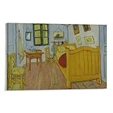 Vincent Van Gogh's Bedroom in Arles Picture Print Canvas Poster Wall Paint Art Posters Decor Modern Home Artworks 08x12inch(20x30cm)