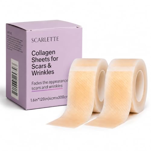 Scarlette Silicone Scar Tape Roll, 1.6” x 120' (2 Roll), Flexible Silicone Sheet for Skin Care Routine, Soft Adhesive Tape for Comfortable Daily Use