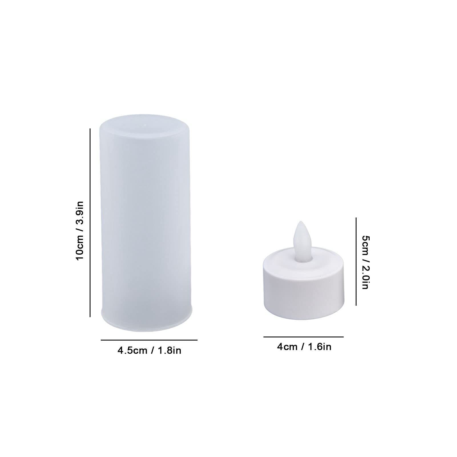 Fdit Candele LED Ricaricabili Senza, Colorati con Effetto Tremolante e | Struttura in Plastica, 4h di Ricarica/30h D’uso, Batteria Al Litio 3,7V, per Matrimoni, Feste e Decorazioni Natalizie