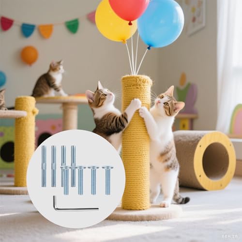 17 tornillos de repuesto para rascador de gato con llave allen miniatura 5