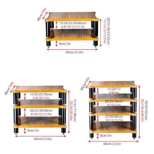 Soporte Tablero Madera Maciza y Aluminio para Equipos de Música 4