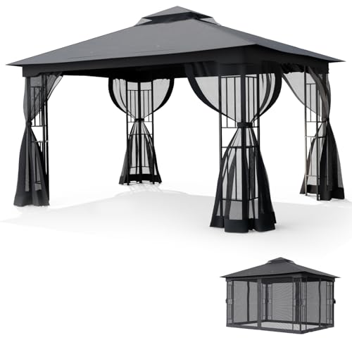 Fellie 3M x 4M Gazebo with Double Tier Roof