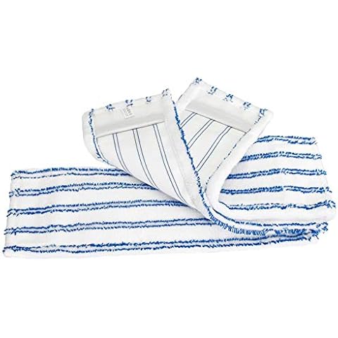 HELOME 3X Wischmopp mit Abrasiv-Streifen - Profi Bodenwischer Ersatz-Bezüge für handelsübliche 40cm Mopp-Klapphalter - Flachwischer Ersatzbezug für alle Bodenarten Cover