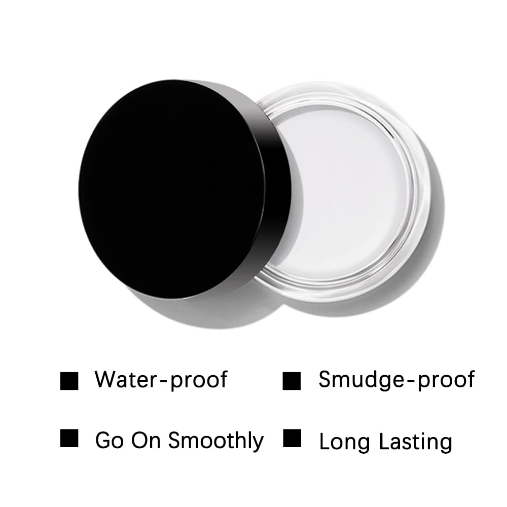 Erinde White Gel Eyeliner, Waterproof Long Lasting Cream Eyeliner Gel Pot - Image 4