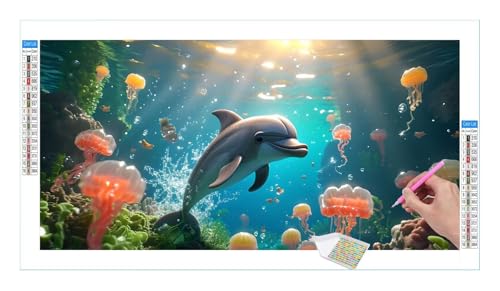 Broderie Diamant Dauphins et Méduses - Éveillez votre créativité avec le DIY 5D