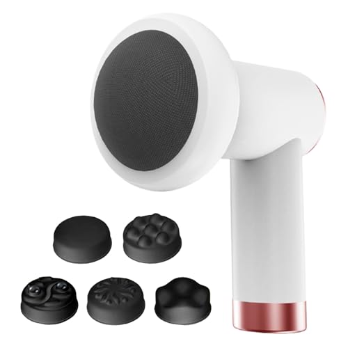 Herramienta de masaje de celulitis – Rodillo eléctrico de grasa ABS de 15 x 9,5 x 8,5 cm con 5 cabezales, masajeador corporal portátil | Masaje para vientre, cuello, espalda, muslos