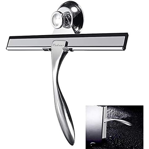 Baban Stainless Steel Shower Squeegee with Hook Cover