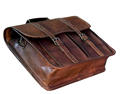 13 Inch Leather Vintage Cross-Body Messenger Satchel Bag For Men Women #TOP2