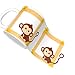 WHJDPP Beautiful little monkey photo frame Picture mug ceramic Mugs for cappuccino, latte, cereal, yogurt, milk, hot or cold drinks Micro-wave oven
