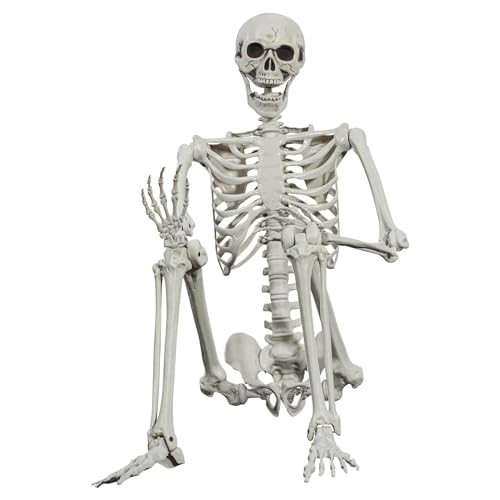 Esqueleto de Halloween WQHPLMD de 165 cm para decorar rincones oscuros y fiestas