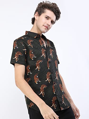 Image of KETCH Men Slim Fit Printed Half Sleeve Shirt