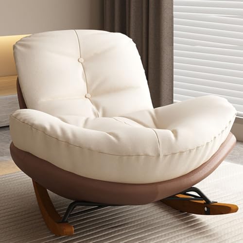 Mecedora acolchada Zero de gran tamaño, moderna reclinable con respaldo tapizado, perfecta para porche delantero, dormitorio, sala de estar, balcón