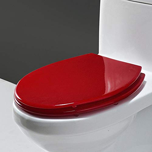 Abattant Wc,Résine Antibactérienne Matériel Toilette Avec Fermeture En Douceur Dégagement Rapide Et Charnière Réglable Et Facile À Nettoyer Bon Pour Salle De Bainsrouge Cover