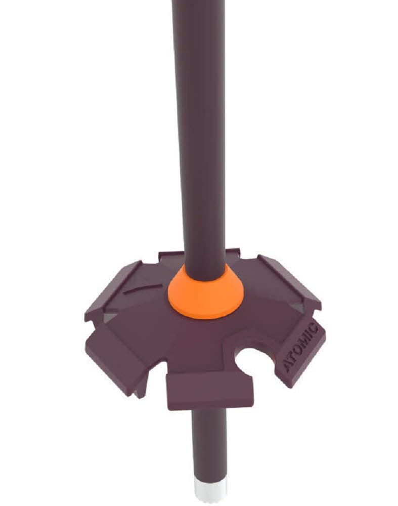 ATOMIC Cloud Bastoncini da sci in alluminio, impugnatura ergonomica per una maggiore presa, rondelle da 60 mm, per principianti, 110 cm di lunghezza, color prugna (Plum)