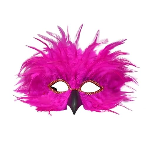 Masque de femme en plumes pour Halloween et mascarade chic