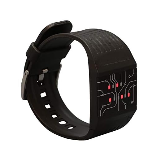 getDigital 7235 - Reloj Digital que Marca la Hora en Modo Binario para Profis, con Luces LED, Negro