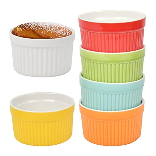 7,5 cm godisfärg keramik bakform 6 stycken set soufflé formar, creme Brulee formar av porslin, formar för muffins, cupcakes, färgglada serie 200 ml