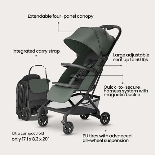 Image of Mompush Velo Compact Travel Stroller One-Hand Fold, Carry-on Approved