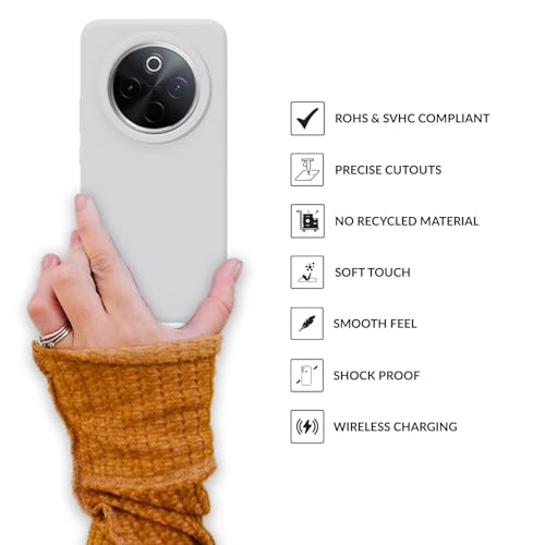 Image of SPRIG Compatible with iQOO Z10 Premium SilkTone Back Cover Drop Tested Shock Proof Mobile Case for Men, Women, Boys and Girls with Camera Protection (White)