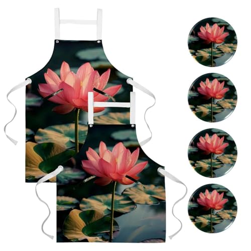 Tablier pour nettoyage de la maison et restaurant, lot de 2 protections multicolores