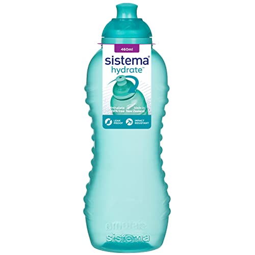 Sistema Twist ’n’ Sip Squeeze Gourde sport | Gourde à eau étanche | bouteille 460 ml | Verte