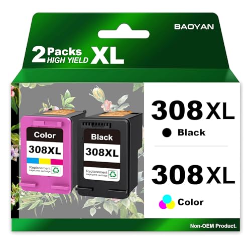 Cartouches d'encre HP 308 noir et couleur pour réussir vos impressions de documents chez vous