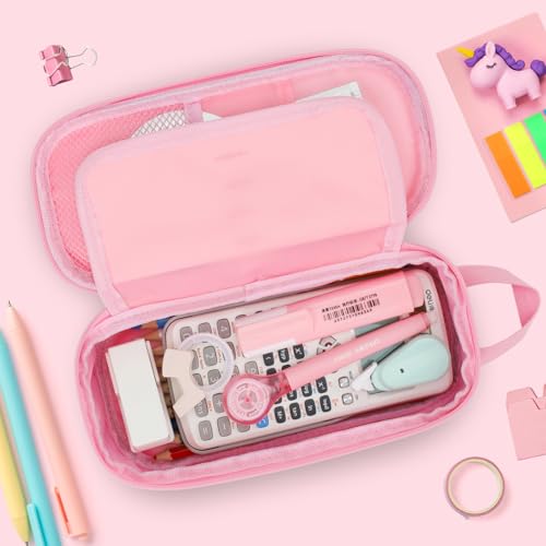 Image of Bagseri Pencil Case for Girls - Expandable Cute Pencil Pouch for Kids Special Pencil Box Large Capacity Pencil Bag Organizer for School (Glitter Purple Unicorn)