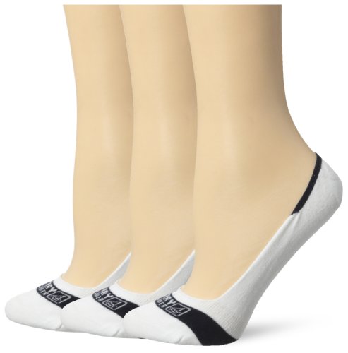Sperry Top-Sider Women's 3 Pack Signature Invisible Liners, White, S/M