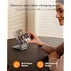 MOMAX 3-in-1 Wireless Charger Stand, iPhone 17 Charging Station MagSafe-Compatible, Qi2 Certified 15W Foldable Charger for iPhone 17/16/15/14/13/12, AirPods, iWatch Ultra (Not a Power Bank)