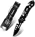 Morpilot Pocket Knife & Tactical Flashlight Set, Super Bright Handheld LED Flashlight and 5 in 1 Multitool knife for Camping Hiking Backpacking Fishing Ideal for gift