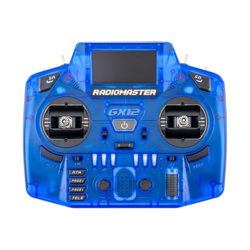 RadioMaster GX12 Crush Dual-Band Gemini-X ExpressLRS Radio Controller M2 Batteries Not Included (Glacier Blue)