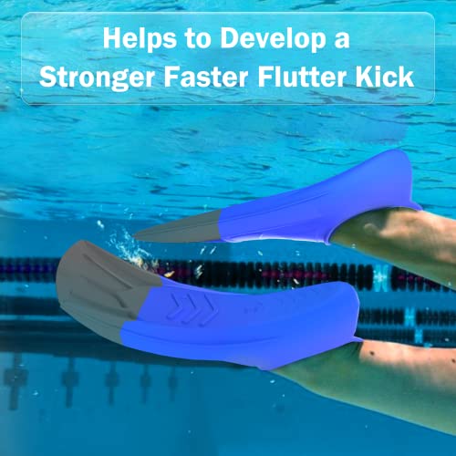 Image of Gintenco Swim Fins, Kids Swim Training Fins for Lap Swimming, Travel Size Flippers with Mesh Bag, Silicone Swimming Fins for Kids Teens Adults Women Men