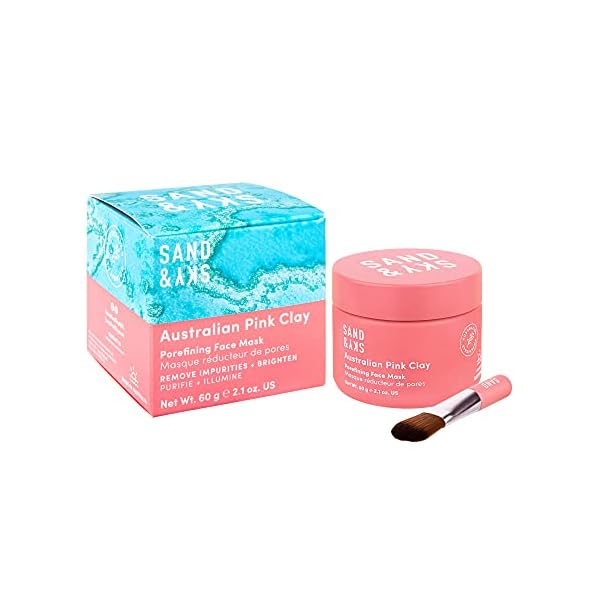 Sand & Sky Australian Pink Clay Porefining Mask for Blackheads. Evens skin tone.